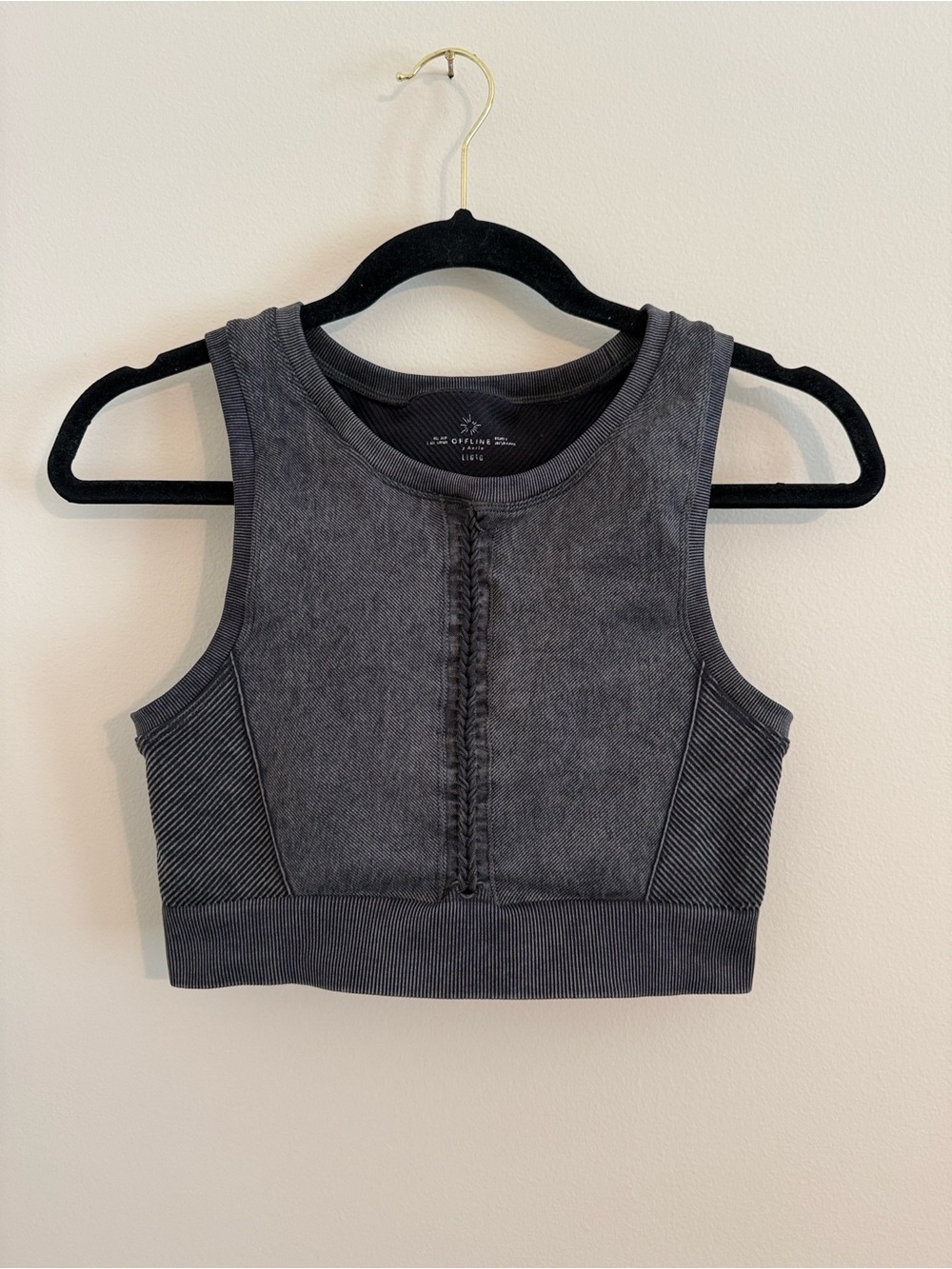 OFFLINE By Aerie Seamless Macrame Longline Sports Bra // Womens Large - Picture 2 of 11